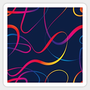 Abstract elegant lines in rainbow colors Sticker